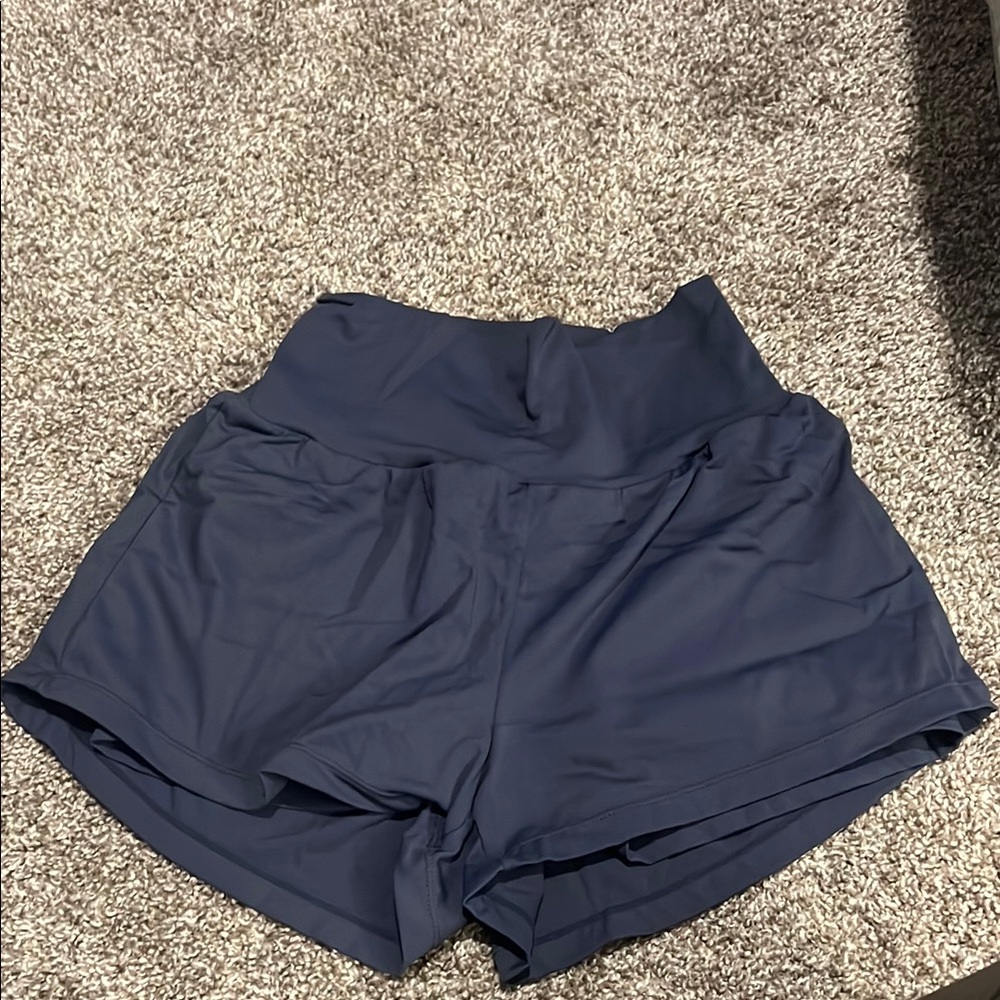 Women's Navy Blue Athletic Shorts